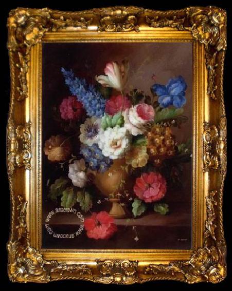 framed  unknow artist Floral, beautiful classical still life of flowers.072, ta009-2